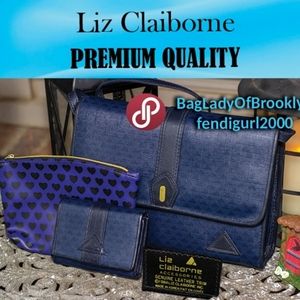 LIZ CLAIBORNE Vintage 1984 Logo #2 "Legacy" Set (Navy On Navy)